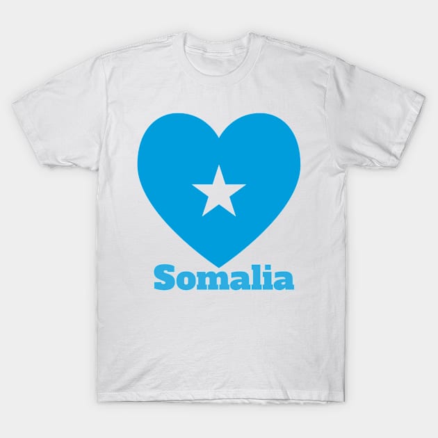 Somalia Heart Flag T-Shirt by Queen 1120